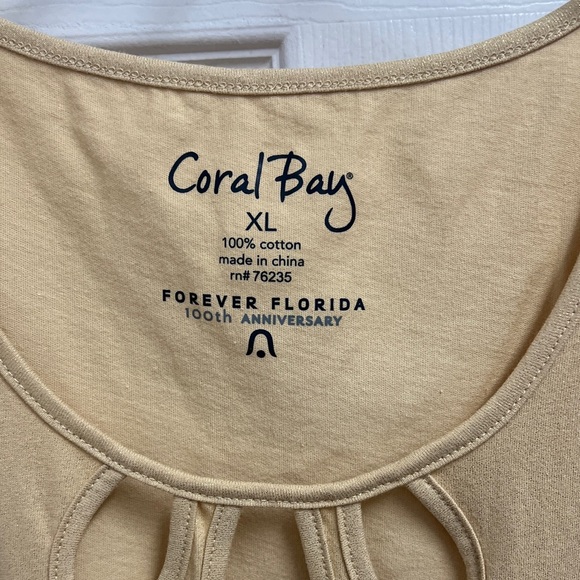 Coral Bay Women's gold Tank Top XL NWT - Picture 4 of 5